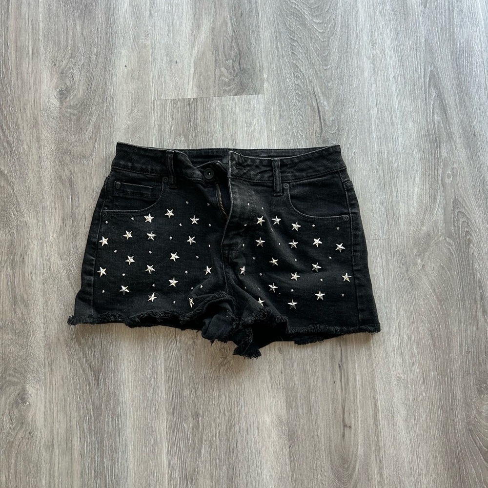 Blackheart Black Starry Jean Shorts